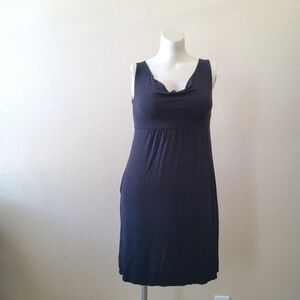 Michael Stars Cowl Neck Jersey Knit Sleeveless Dress OS Black New